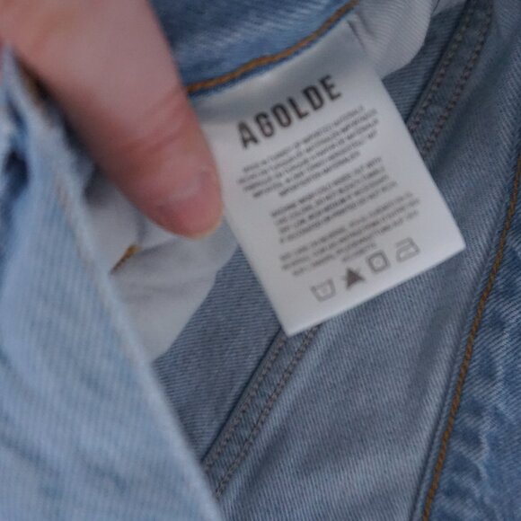 Agolde Los Angeles Utility Wide Leg Jeans Light Wash 90s Minimalist Model Off 28 - Picture 9 of 14